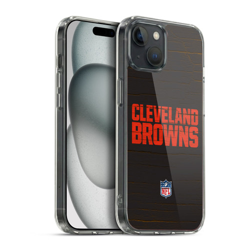 NFL Cleveland Browns Logo Distressed Look Soft Gel Case for Apple iPhone 15 Plus & MagSafe