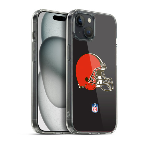 NFL Cleveland Browns Logo Plain Soft Gel Case for Apple iPhone 15 Plus & MagSafe