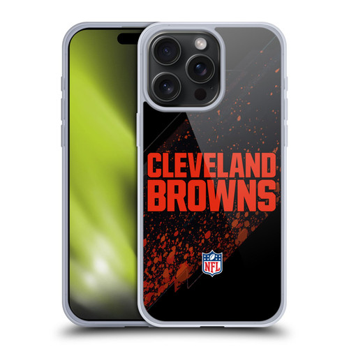 NFL Cleveland Browns Logo Blur Soft Gel Case for Apple iPhone 15 Pro Max