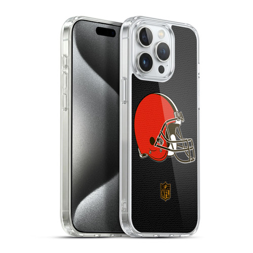 NFL Cleveland Browns Logo Football Soft Gel Case for Apple iPhone 15 Pro Max & MagSafe