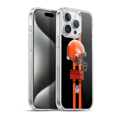 NFL Cleveland Browns Logo Helmet Soft Gel Case for Apple iPhone 15 Pro Max & MagSafe