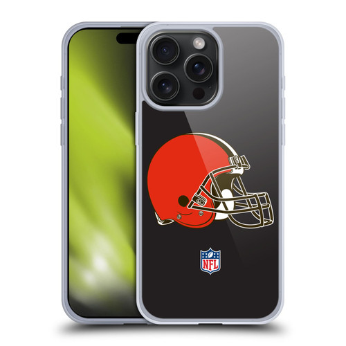 NFL Cleveland Browns Logo Plain Soft Gel Case for Apple iPhone 15 Pro Max