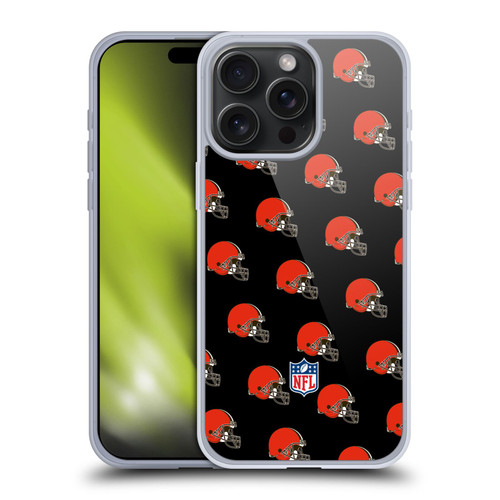 NFL Cleveland Browns Artwork Patterns Soft Gel Case for Apple iPhone 15 Pro Max