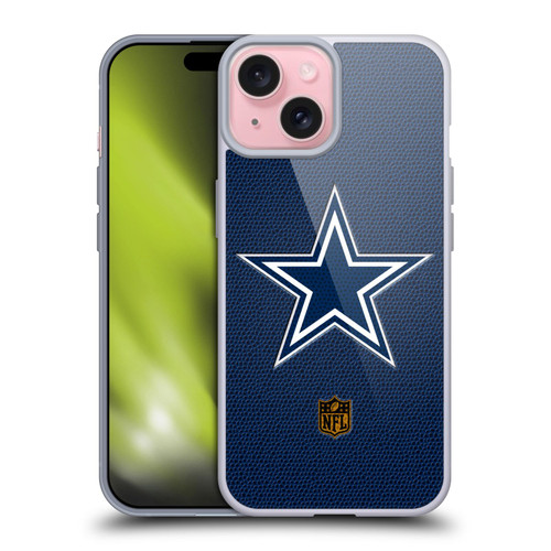 NFL Dallas Cowboys Logo Football Soft Gel Case for Apple iPhone 15 NFL Dallas Cowboys Logo Football Soft Gel Case for Apple iPhone 15