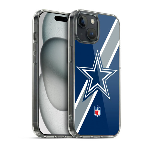 NFL Dallas Cowboys Logo Stripes Soft Gel Case for Apple iPhone 15