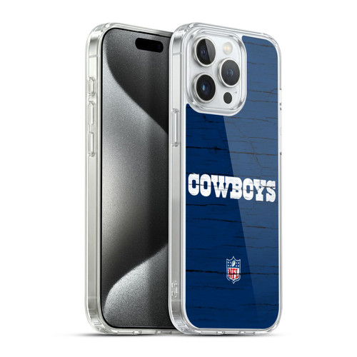 NFL Dallas Cowboys Logo Distressed Look Soft Gel Case for Apple iPhone 15 Pro Max