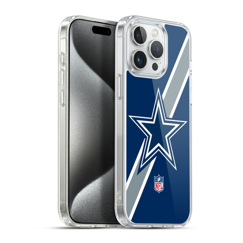 NFL Dallas Cowboys Logo Stripes Soft Gel Case for Apple iPhone 15 Pro Max