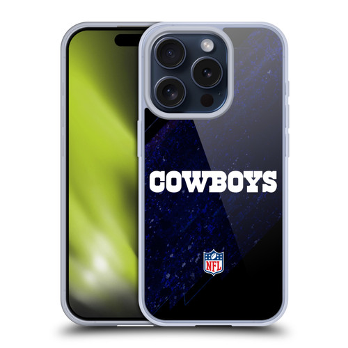 NFL Dallas Cowboys Logo Blur Soft Gel Case for Apple iPhone 15 Pro