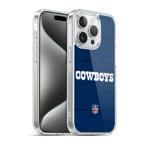 NFL Dallas Cowboys Logo Distressed Look Soft Gel Case for Apple iPhone 15 Pro