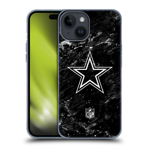 NFL Dallas Cowboys Artwork Marble Soft Gel Case for Apple iPhone 15