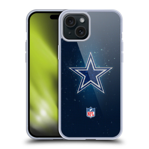 NFL Dallas Cowboys Artwork LED Soft Gel Case for Apple iPhone 15 Plus