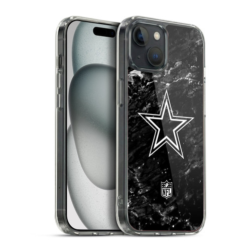 NFL Dallas Cowboys Artwork Marble Soft Gel Case for Apple iPhone 15 Plus & MagSafe