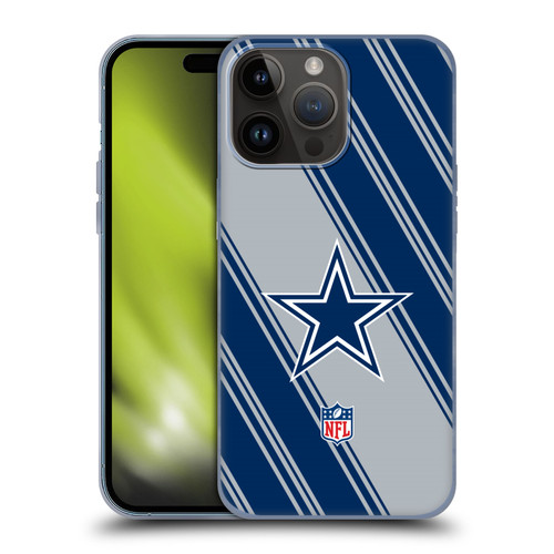 NFL Dallas Cowboys Artwork Stripes Soft Gel Case for Apple iPhone 15 Pro Max