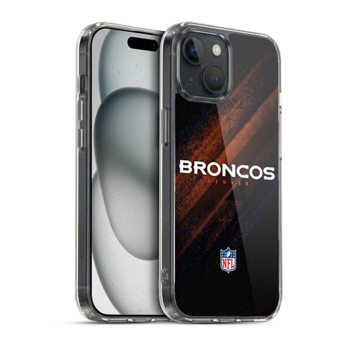 NFL Denver Broncos Logo Blur Soft Gel Case for Apple iPhone 15