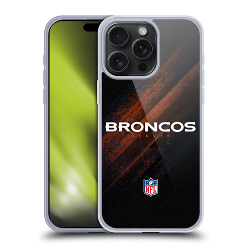 NFL Denver Broncos Logo Blur Soft Gel Case for Apple iPhone 15 Pro Max