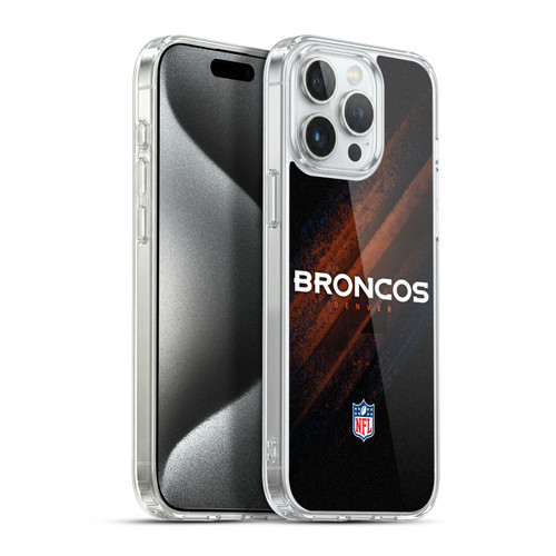 NFL Denver Broncos Logo Blur Soft Gel Case for Apple iPhone 15 Pro Max