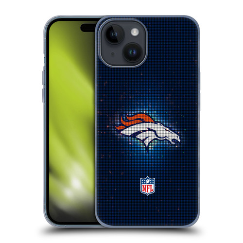 NFL Denver Broncos Artwork LED Soft Gel Case for Apple iPhone 15