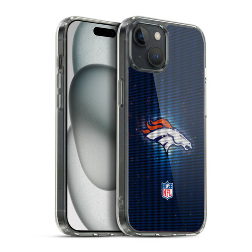 NFL Denver Broncos Artwork LED Soft Gel Case for Apple iPhone 15 Plus