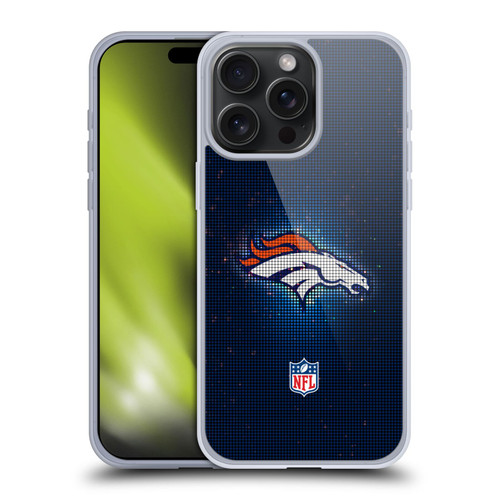 NFL Denver Broncos Artwork LED Soft Gel Case for Apple iPhone 15 Pro Max