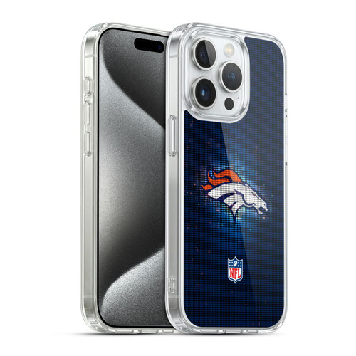 NFL Denver Broncos Artwork LED Soft Gel Case for Apple iPhone 15 Pro