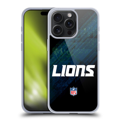 NFL Detroit Lions Logo Blur Soft Gel Case for Apple iPhone 15 Pro Max