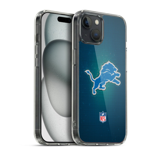 NFL Detroit Lions Artwork LED Soft Gel Case for Apple iPhone 15 Plus & MagSafe