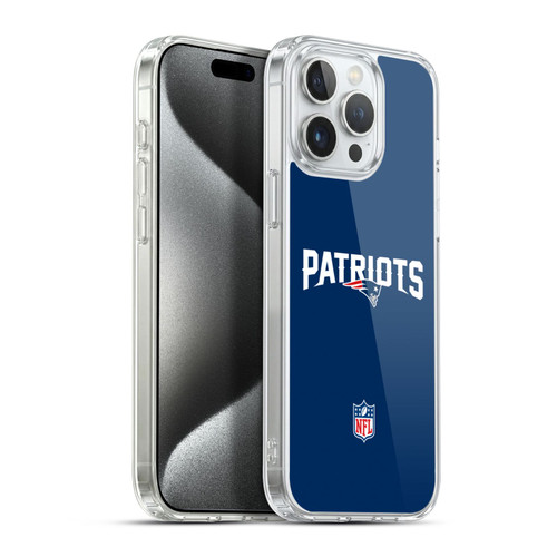 NFL New England Patriots Logo Plain Soft Gel Case for Apple iPhone 15 Pro Max