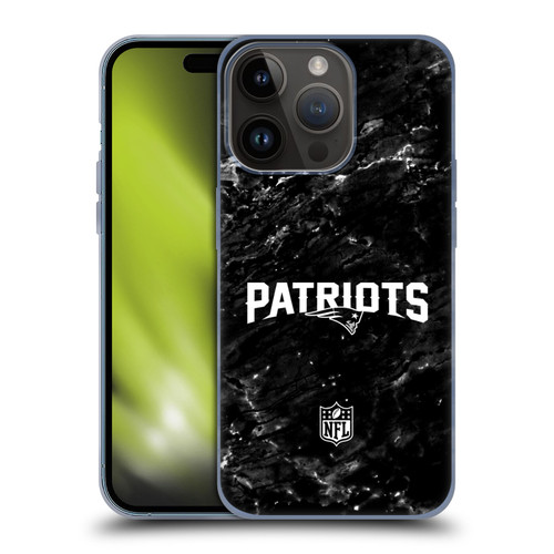 NFL New England Patriots Artwork Marble Soft Gel Case for Apple iPhone 15 Pro