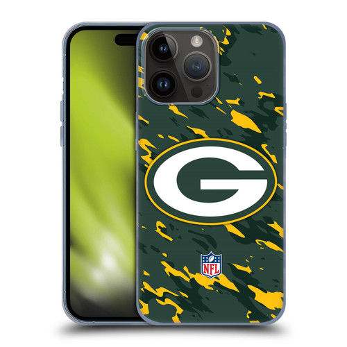 NFL Green Bay Packers Logo Camou Soft Gel Case for Apple iPhone 15 Pro Max