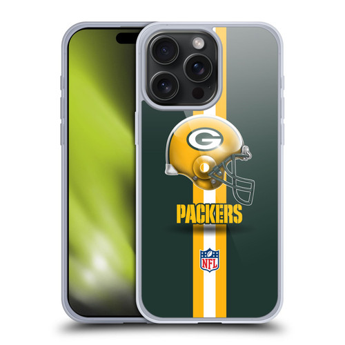 NFL Green Bay Packers Logo Helmet Soft Gel Case for Apple iPhone 15 Pro Max