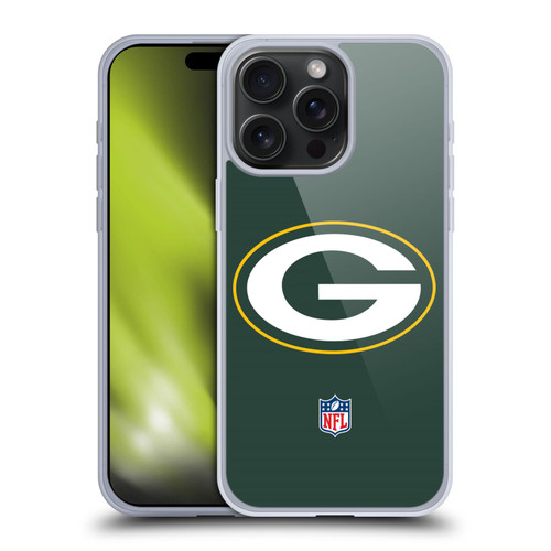 NFL Green Bay Packers Logo Plain Soft Gel Case for Apple iPhone 15 Pro Max & MagSafe