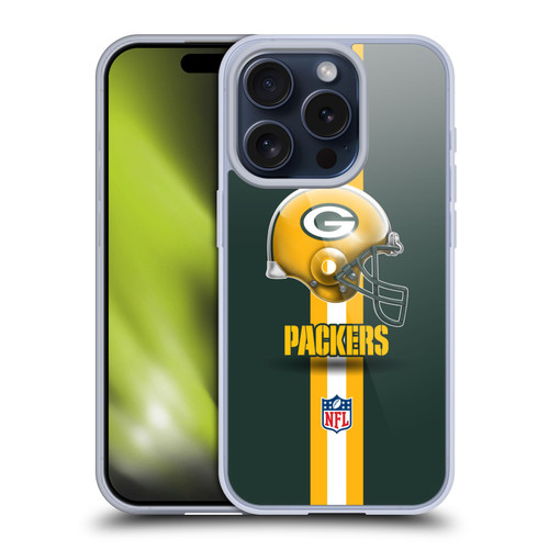 NFL Green Bay Packers Logo Helmet Soft Gel Case for Apple iPhone 15 Pro & MagSafe