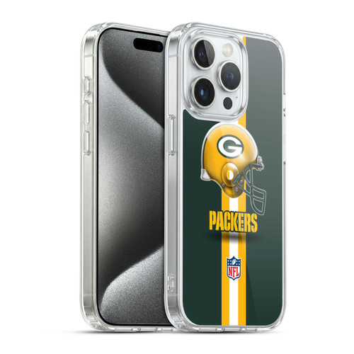 NFL Green Bay Packers Logo Helmet Soft Gel Case for Apple iPhone 15 Pro & MagSafe