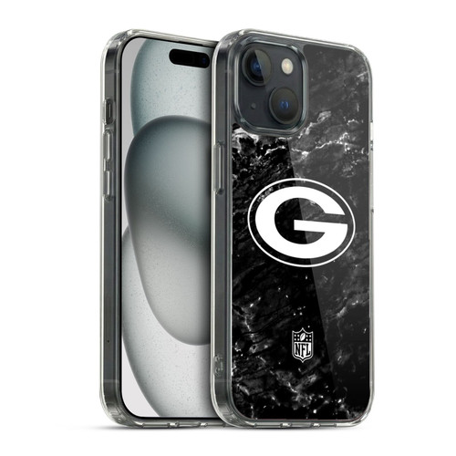 NFL Green Bay Packers Artwork Marble Soft Gel Case for Apple iPhone 15