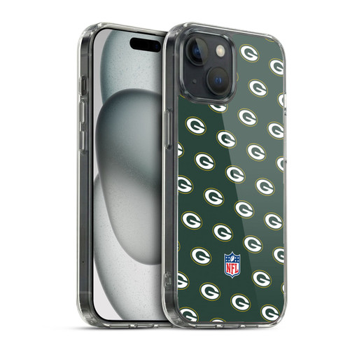 NFL Green Bay Packers Artwork Patterns Soft Gel Case for Apple iPhone 15