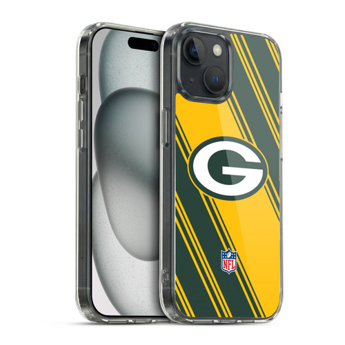 NFL Green Bay Packers Artwork Stripes Soft Gel Case for Apple iPhone 15