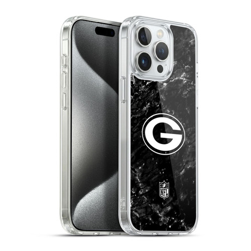 NFL Green Bay Packers Artwork Marble Soft Gel Case for Apple iPhone 15 Pro Max