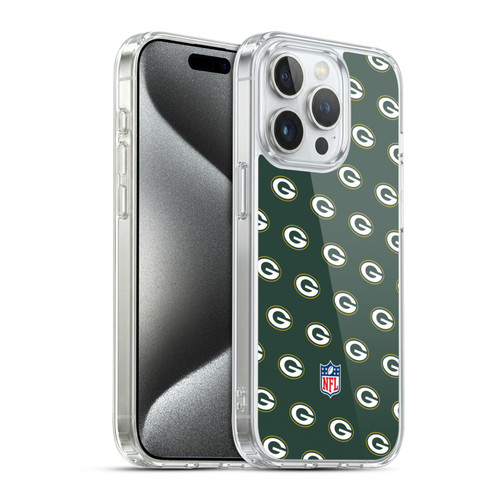 NFL Green Bay Packers Artwork Patterns Soft Gel Case for Apple iPhone 15 Pro
