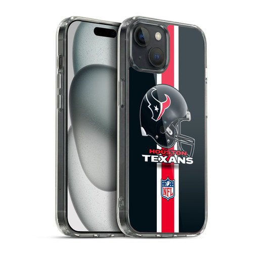 NFL Houston Texans Logo Helmet Soft Gel Case for Apple iPhone 15 Plus & MagSafe