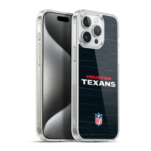 NFL Houston Texans Logo Distressed Look Soft Gel Case for Apple iPhone 15 Pro Max & MagSafe