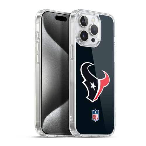 NFL Houston Texans Logo Plain Soft Gel Case for Apple iPhone 15 Pro Max & MagSafe