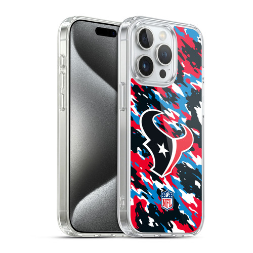 NFL Houston Texans Logo Camou Soft Gel Case for Apple iPhone 15 Pro & MagSafe