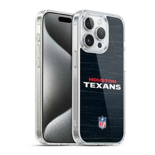 NFL Houston Texans Logo Distressed Look Soft Gel Case for Apple iPhone 15 Pro & MagSafe