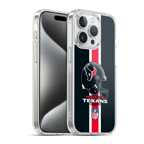 NFL Houston Texans Logo Helmet Soft Gel Case for Apple iPhone 15 Pro & MagSafe