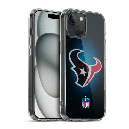 NFL Houston Texans Artwork LED Soft Gel Case for Apple iPhone 15 & MagSafe