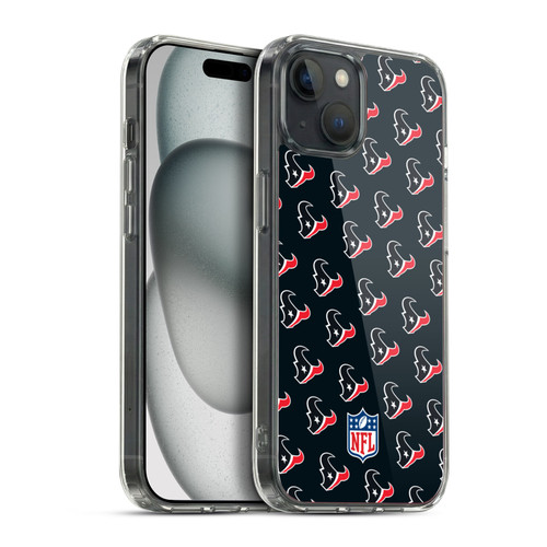 NFL Houston Texans Artwork Patterns Soft Gel Case for Apple iPhone 15 Plus & MagSafe