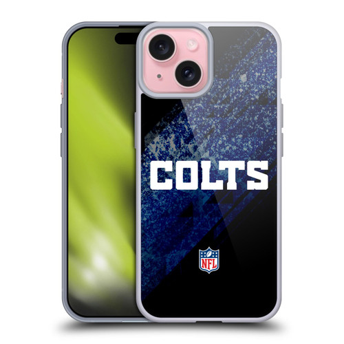 NFL Indianapolis Colts Logo Blur Soft Gel Case for Apple iPhone 15
