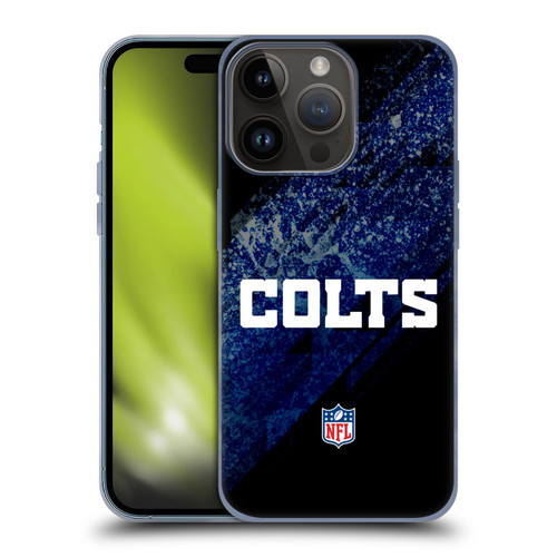 NFL Indianapolis Colts Logo Blur Soft Gel Case for Apple iPhone 15 Pro