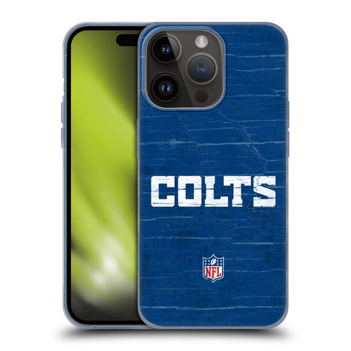 NFL Indianapolis Colts Logo Distressed Look Soft Gel Case for Apple iPhone 15 Pro