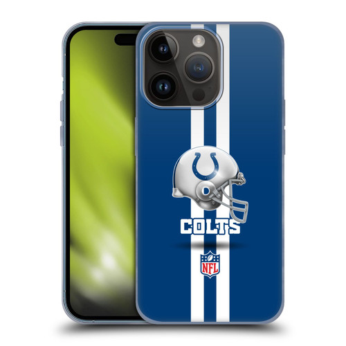 NFL Indianapolis Colts Logo Helmet Soft Gel Case for Apple iPhone 15 Pro